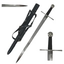 Shieldwall Companion Medieval Sword - Black Leather Wrap