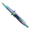 Iridescent Dazzler Assisted Opening Knife - Rainbow Blue Acrylic