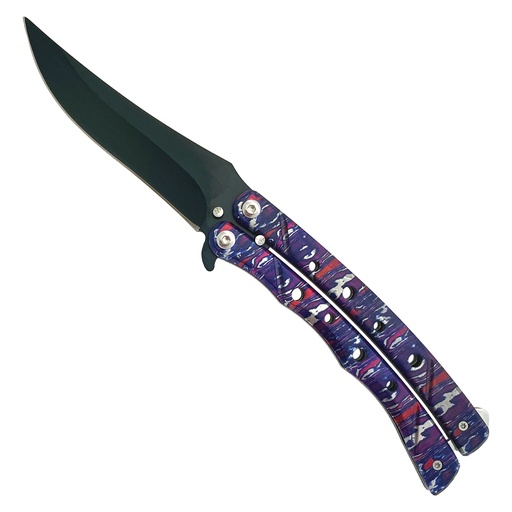Rave Mirage Upswept Butterfly Knife - Psychedelic Steel