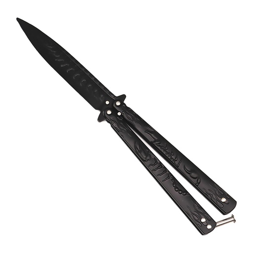 Shadow Scorpion Balisong Trainer Knife - Midnight Black