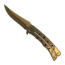 Upswept Blade Butterfly Knife - Gold