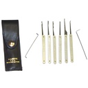 Pocket Pro Eight-Tool Lock Pick Set - Black Leather