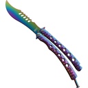 Faux Blade Training Butterfly Knife - Rainbow